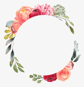 Freetoedit Ftestickers Watercolor Frame Flowers Decorat - Floral Design Sticker Circle, HD Png Download, Transparent PNG
