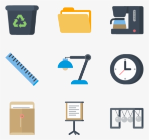 Stationery And Office Icon Set - Office Icon Set, HD Png Download, Transparent PNG