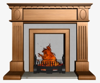 Fireplace Mantel Hearth Living Room Interior Design - Fireplace, HD Png Download, Transparent PNG