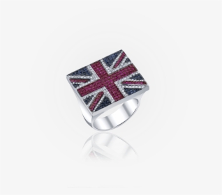 British Flag Ring - Anillos Oro Blanco Micro, HD Png Download, Transparent PNG