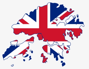 Flag Map Of British Hong - Flag Map Of Hong Kong, HD Png Download, Transparent PNG