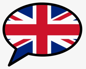 English Speech Balloon - English Flag Speech Bubble, HD Png Download, Transparent PNG