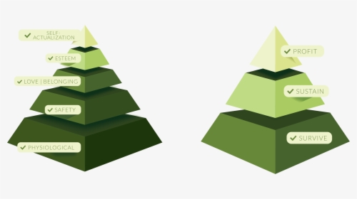 Maslows And Business Goals Pyramids - Christmas Tree, HD Png Download, Transparent PNG
