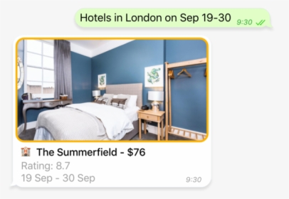 Digital Assistant For Hotel Search On Telegram - Bedroom, HD Png Download, Transparent PNG