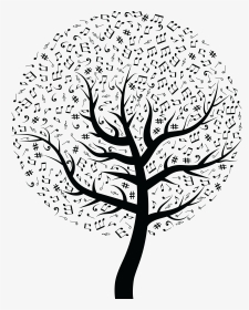 Music Tree Clip Arts - Tree Designs On Wall, HD Png Download, Transparent PNG