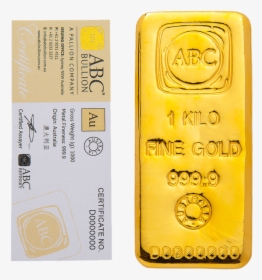 Certificate Au Gold Bar, HD Png Download, Transparent PNG