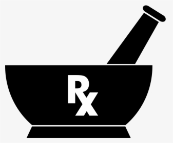 Clip Art Pharmacy Logo Rx - Mortar And Pestle Pharmacy Symbol, HD Png Download, Transparent PNG
