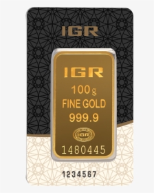 250 Gr Gold Bar Igr, HD Png Download, Transparent PNG