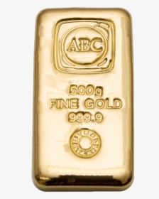 500g Abc Gold Cast Bar Front - Abc Bullion, HD Png Download, Transparent PNG