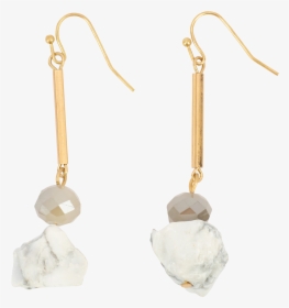 *gold Bar, Howlite Crystal - Earrings, HD Png Download, Transparent PNG