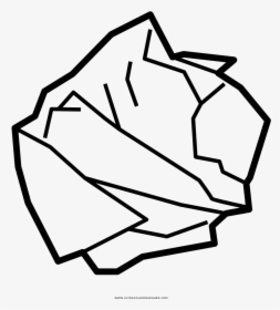 Crumpled Paper Coloring Page - Easy How To Draw Crumpled Paper, HD Png Download, Transparent PNG