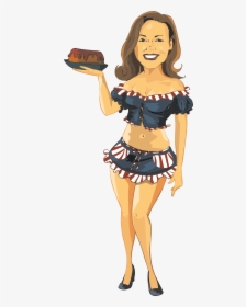 Female Clipart Waiter - Waitress Clip Art, HD Png Download, Transparent PNG