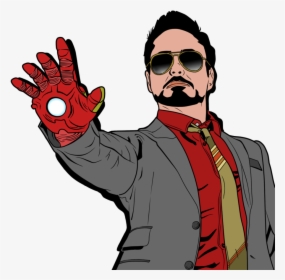 Transparent Robert Downey Jr Png - Tony Stark Cartoon Drawing, Png Download, Transparent PNG