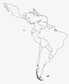 Map Latin Central Blank America South Clipart - Latin America Outline Map, HD Png Download, Transparent PNG