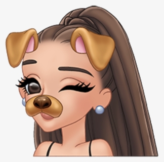 Snapchat Filters Clipart Animal - Cute Ariana Grande Cartoon, HD Png Download, Transparent PNG
