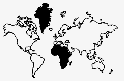 World Map Clipart World View - Greenland Vs Africa Map, HD Png Download, Transparent PNG