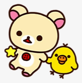 #kawaii #cute #bear #chick #rillakkuma #chibi #png - Rilakkuma I Love You, Transparent Png, Transparent PNG