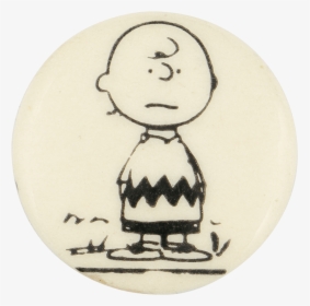 Charlie Brown Black And White Entertainment Button - Charles Schulz Peanuts Black And White, HD Png Download, Transparent PNG