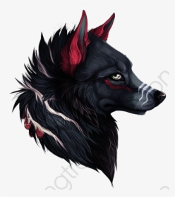 Wolf Avatar Png - Black And Red Wolf, Transparent Png, Transparent PNG