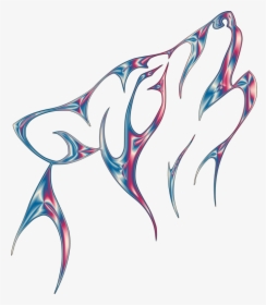 Line Art,art,fish - First Nations Art Wolf, HD Png Download, Transparent PNG
