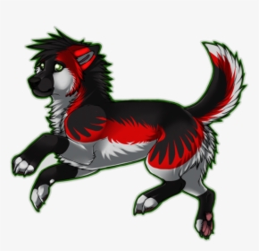 Black Wolf Dragon Photo - Black Red Dragon Wolf, HD Png Download, Transparent PNG