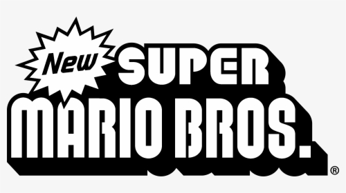Super Mario Logo Black, HD Png Download, Transparent PNG