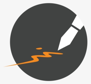 Animated Pen With Orange Ink Representing Copywriting - Camera Icon, HD Png Download, Transparent PNG