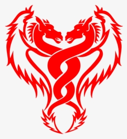 Red Dragon Png - Simple Dragon Logo Design, Transparent Png, Transparent PNG