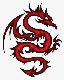 Transparent Dragon Clipart Free - Dragon Face Red Tribal, HD Png Download, Transparent PNG