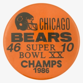Chicago Bears Super Bowl Xx Chicago Button Museum - Circle, HD Png Download, Transparent PNG