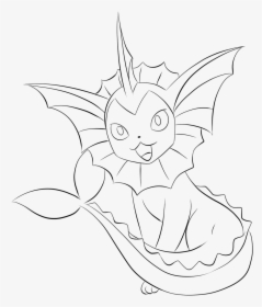 Vaporeon Lineart By Lilly-gerbil, HD Png Download, Transparent PNG