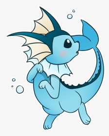 Vaporeon And Anime - Cute Vaporeon Pokemon Drawing, HD Png Download, Transparent PNG