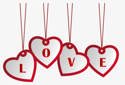 Hanging Love Hearts Png Image - Happy Birthday Love Png, Transparent Png, Transparent PNG