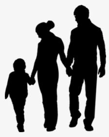 Family Child Silhouette Clip Art - Parents Silhouette Png, Transparent Png, Transparent PNG