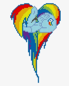 Transparent Minecraft Heart Png - Rainbow Dash Minecraft Pixel, Png Download, Transparent PNG