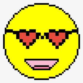 Heart Face Emoji - Plate Pixel Art, HD Png Download, Transparent PNG