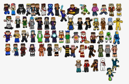 Minecraft Image - All Minecraft Youtubers, HD Png Download, Transparent PNG