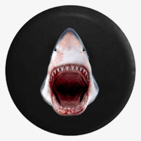 Great White Shark Jaws Open Razor Sharp Teeth Jeep - Great White Shark, HD Png Download, Transparent PNG