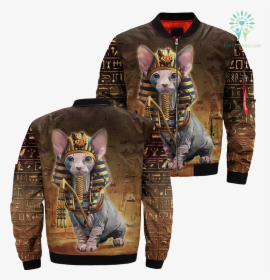 3d Printed Pharaoh Cat Over Print Jacket %tag Familyloves - Embroidery, HD Png Download, Transparent PNG