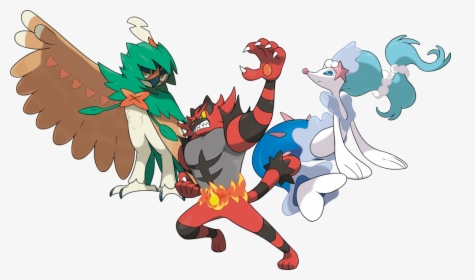 Pokemon Sun And Moon Fully Evolved Starters, HD Png Download, Transparent PNG