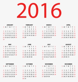 Transparent Calendar For 2016 Png Clipart Image - Calendar 2019, Png Download, Transparent PNG