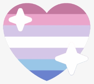 Bigender Sparkle Heart Discord Emoji - Bigender Heart Emoji, HD Png Download, Transparent PNG