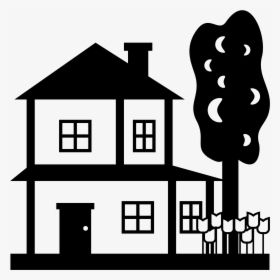 Small House Emoji Black And White, HD Png Download, Transparent PNG