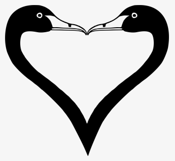 Duck Goose Waterfowl Heart Drawing - Duck Heart Drawings, HD Png Download, Transparent PNG