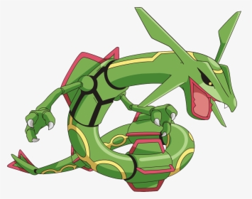 384rayquaza Ag Anime - Green Dragon Legendary Pokemon, HD Png Download, Transparent PNG