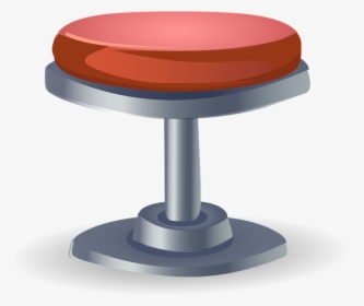 Stool, Seat, Seating, Red, Furniture, Round, Grey, - Bar Stool Clip Art, HD Png Download, Transparent PNG