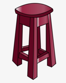 Wooden Bar Chair - Stool Chair Clipart Png, Transparent Png, Transparent PNG