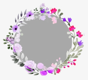 #crown #flower #flowers #circle #ftestickers - Png Simple Flower Frame, Transparent Png, Transparent PNG