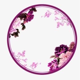 #mq #purple #japan #flowers #flower #circle #circles - Border Flower Design In Circle, HD Png Download, Transparent PNG