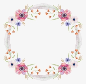 Snow White Wreath Decoration Vector - Circle Of Flowers Clipart, HD Png Download, Transparent PNG